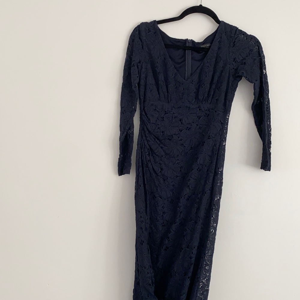 Long sleeve evening gown